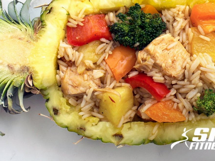  Hen Teriyaki Pineapple Bowls with Coconut Rice